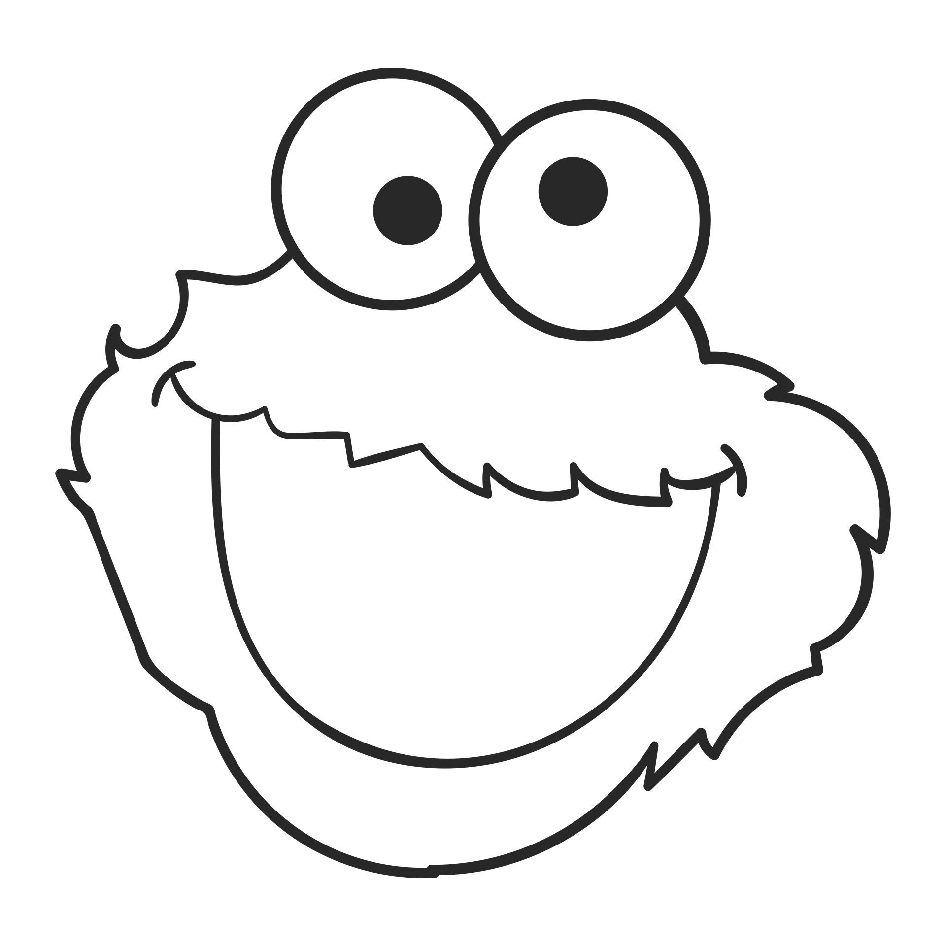 10 Best Cookie Monster Face Template Printable - Printablee for Free Printable Cookie Monster Face