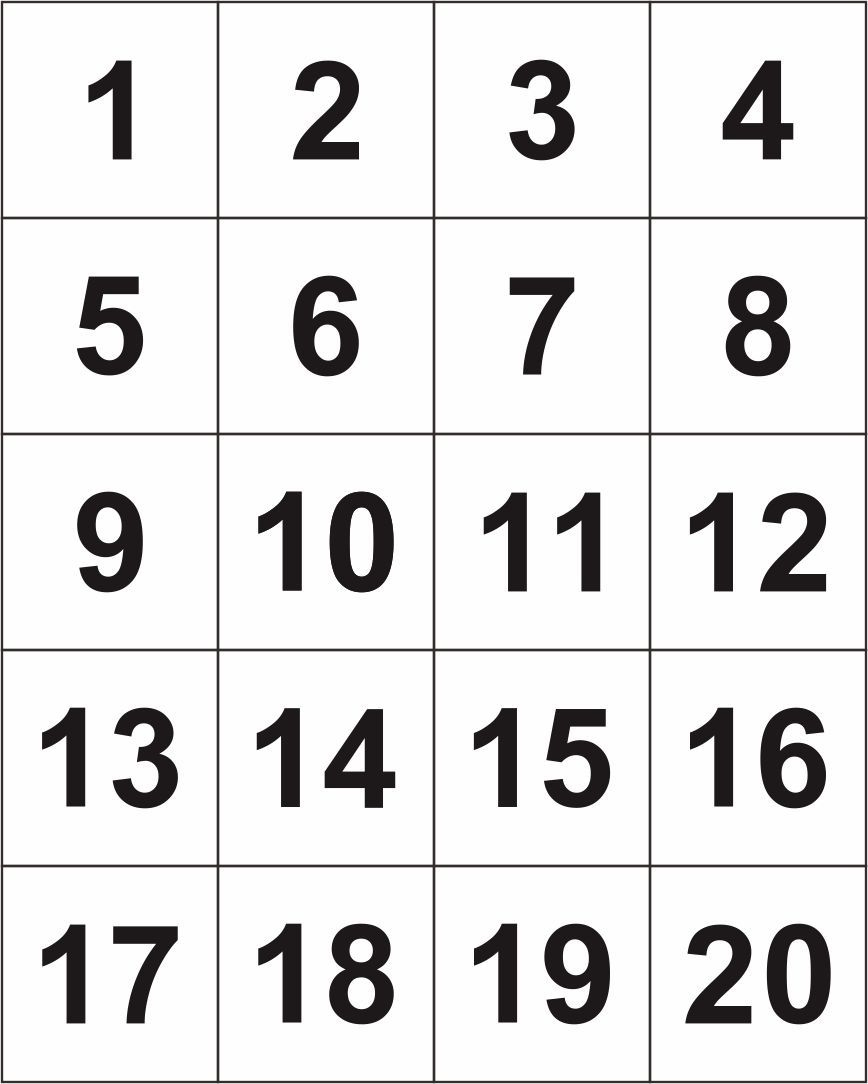 10 Best Large Printable Number Cards 1 20 Pdf For Free At with Free Printable Numbers 1-20