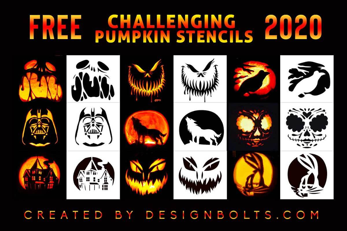 10 Challenging Pumpkin Carving Stencils, Templates &amp;amp; Patterns For intended for Hard Pumpkin Carving Patterns Free Printable