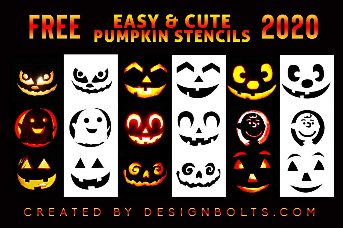 10 Free Easy Cute &amp;amp; Scary Pumpkin Carving Stencils &amp;amp; Templates For regarding Scary Pumpkin Stencils Free Printable