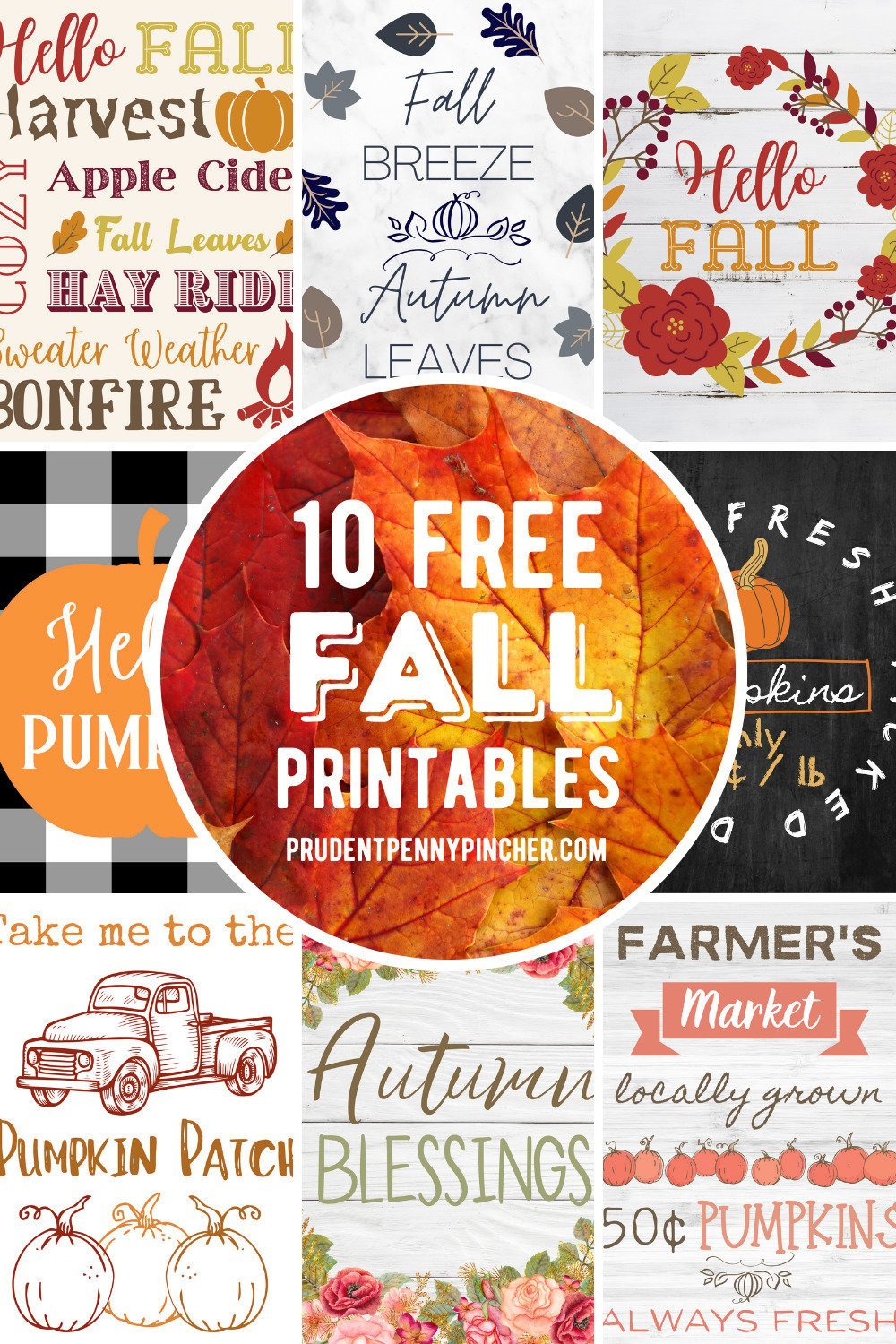 10 Free Fall Printables For Fall Decorating - Prudent Penny Pincher within Free October Printables