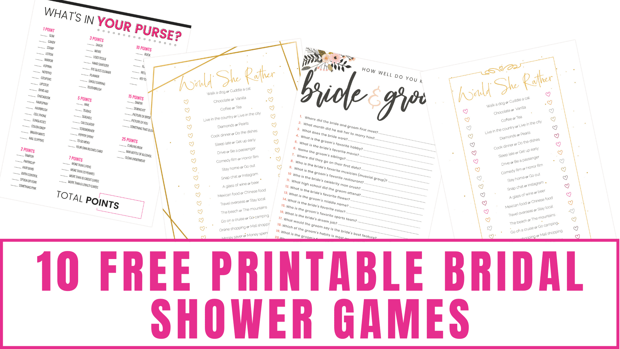 10 Free Printable Bridal Shower Games - Freebie Finding Mom inside Free Bridal Shower Printables