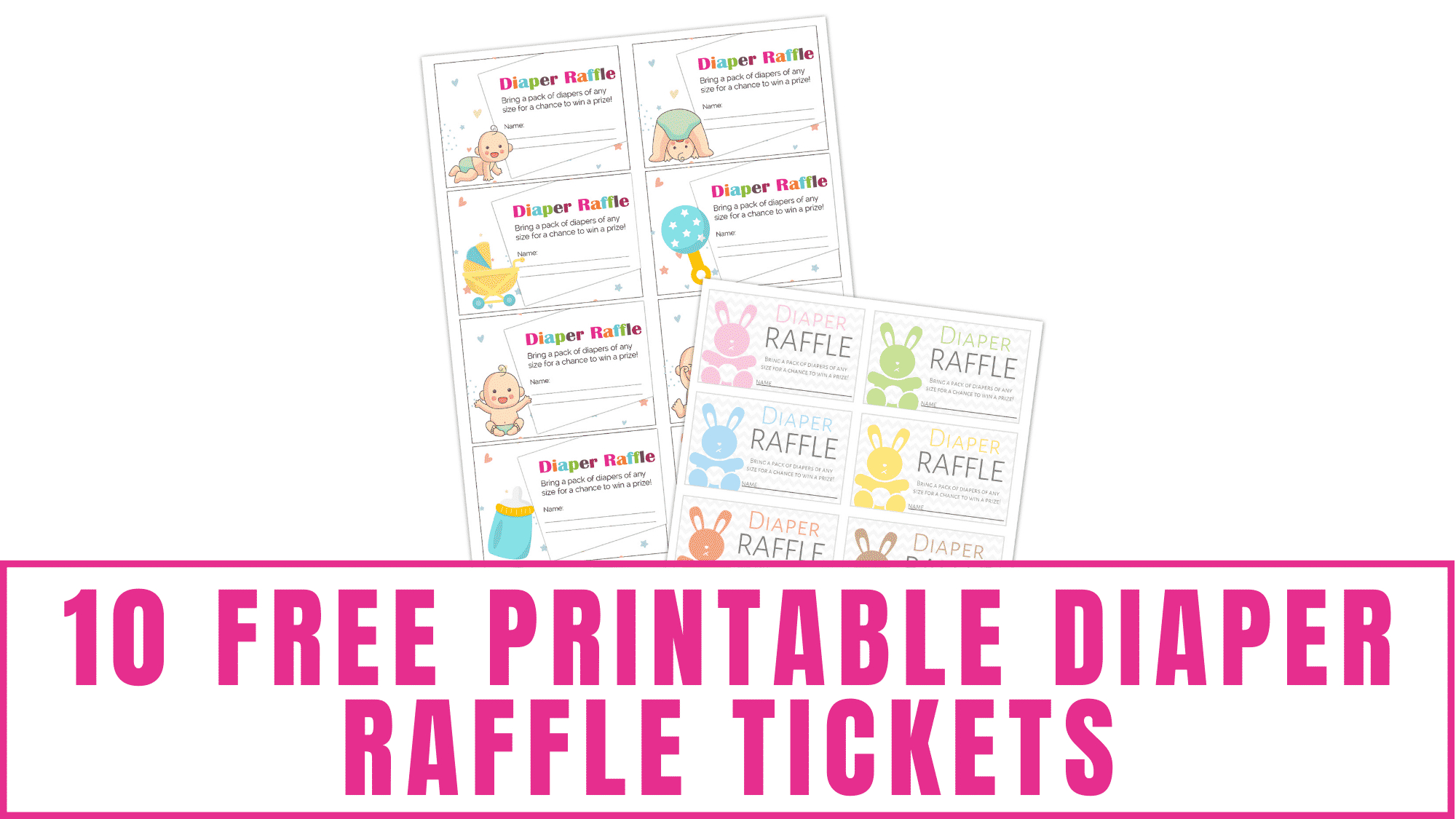 10 Free Printable Diaper Raffle Tickets - Freebie Finding Mom in Free Printable Diaper Raffle Ticket Template
