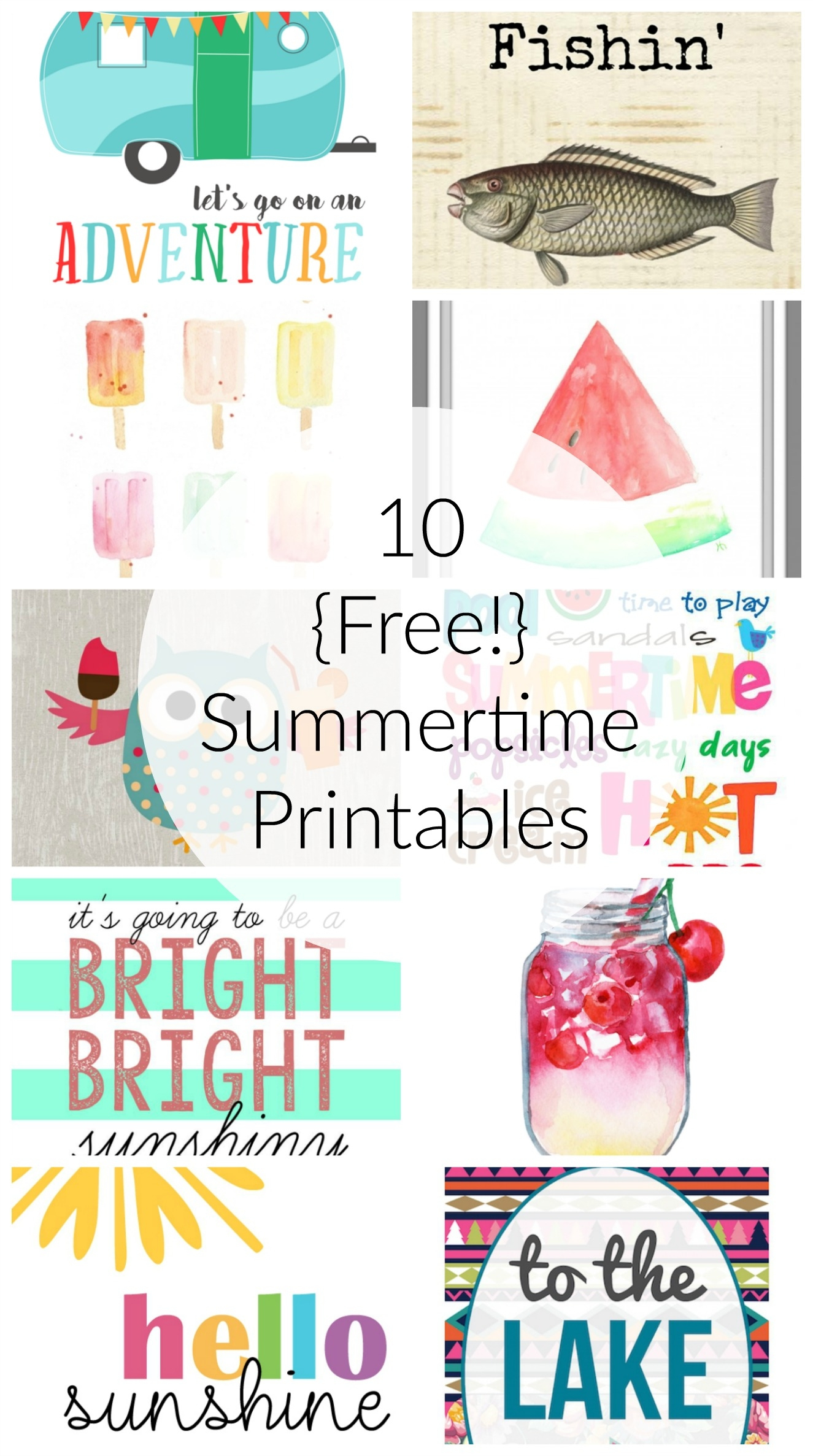 10 Free Summer Printables | The Gingham Apron with regard to Free Summer Printables