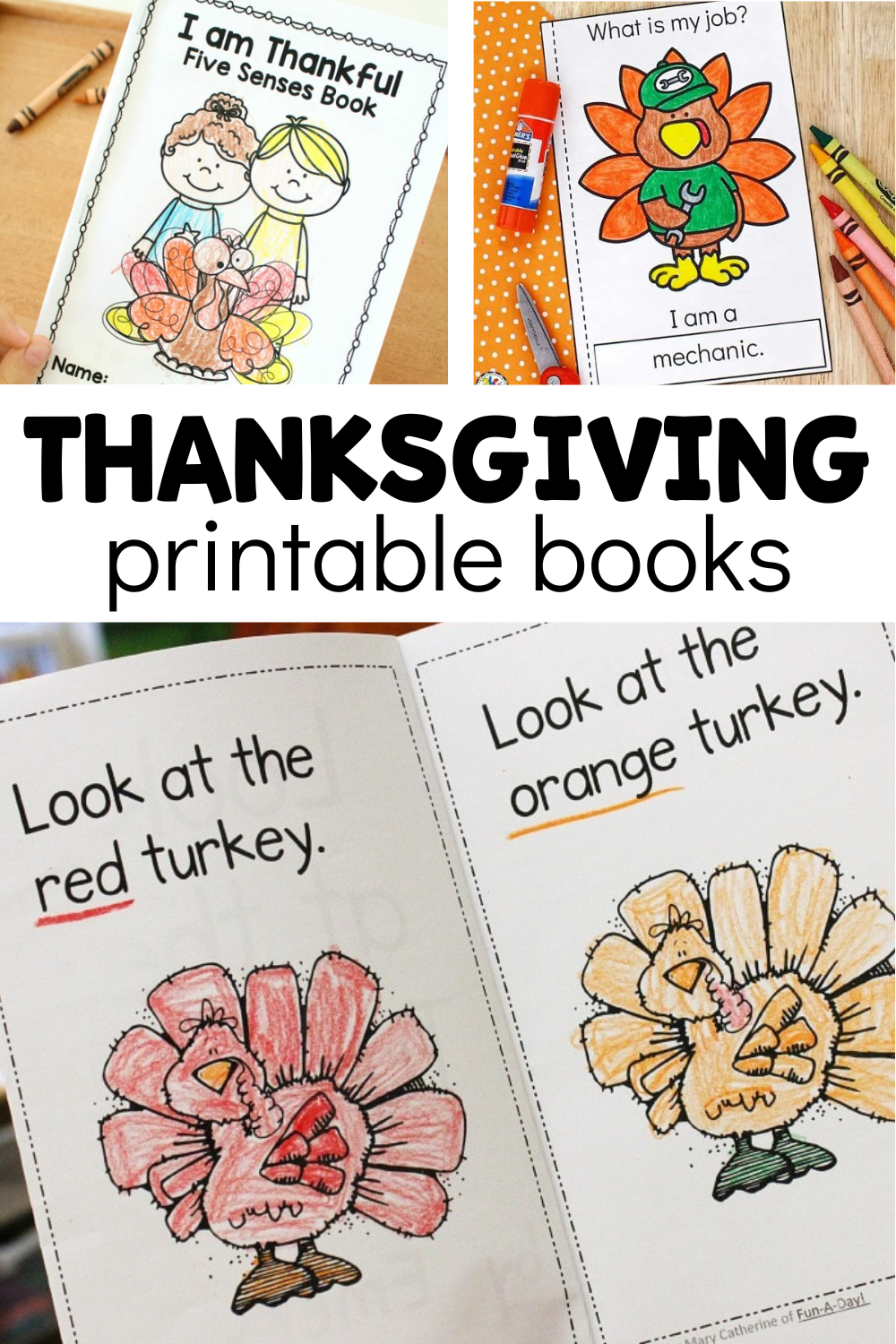 10 Free Thanksgiving Printable Books - Fun-A-Day! regarding Thanksgiving Printable Books Free