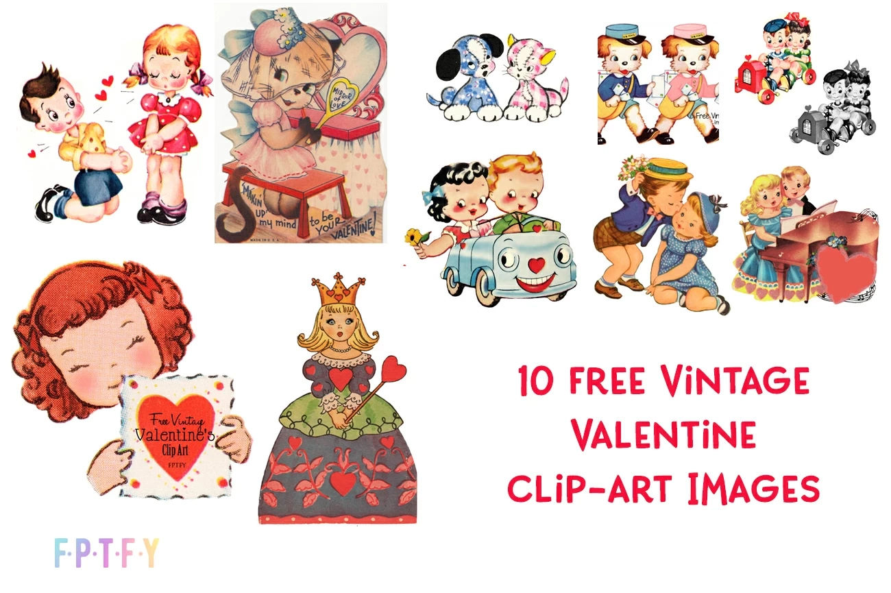 10 Free Vintage Valentine Images - Free Pretty Things For You within Free Printable Vintage Valentine Clip Art