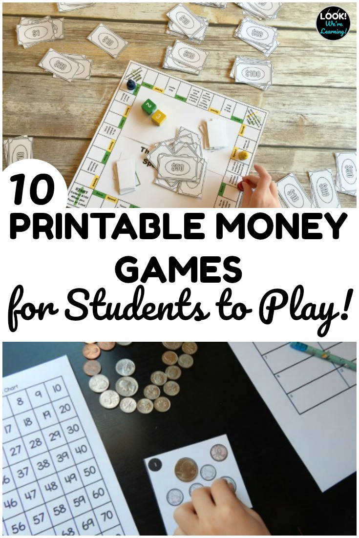 10 Fun Printable Money Games For Kids To Play - Look! We'Re Learning! with regard to Free Printable Game Money