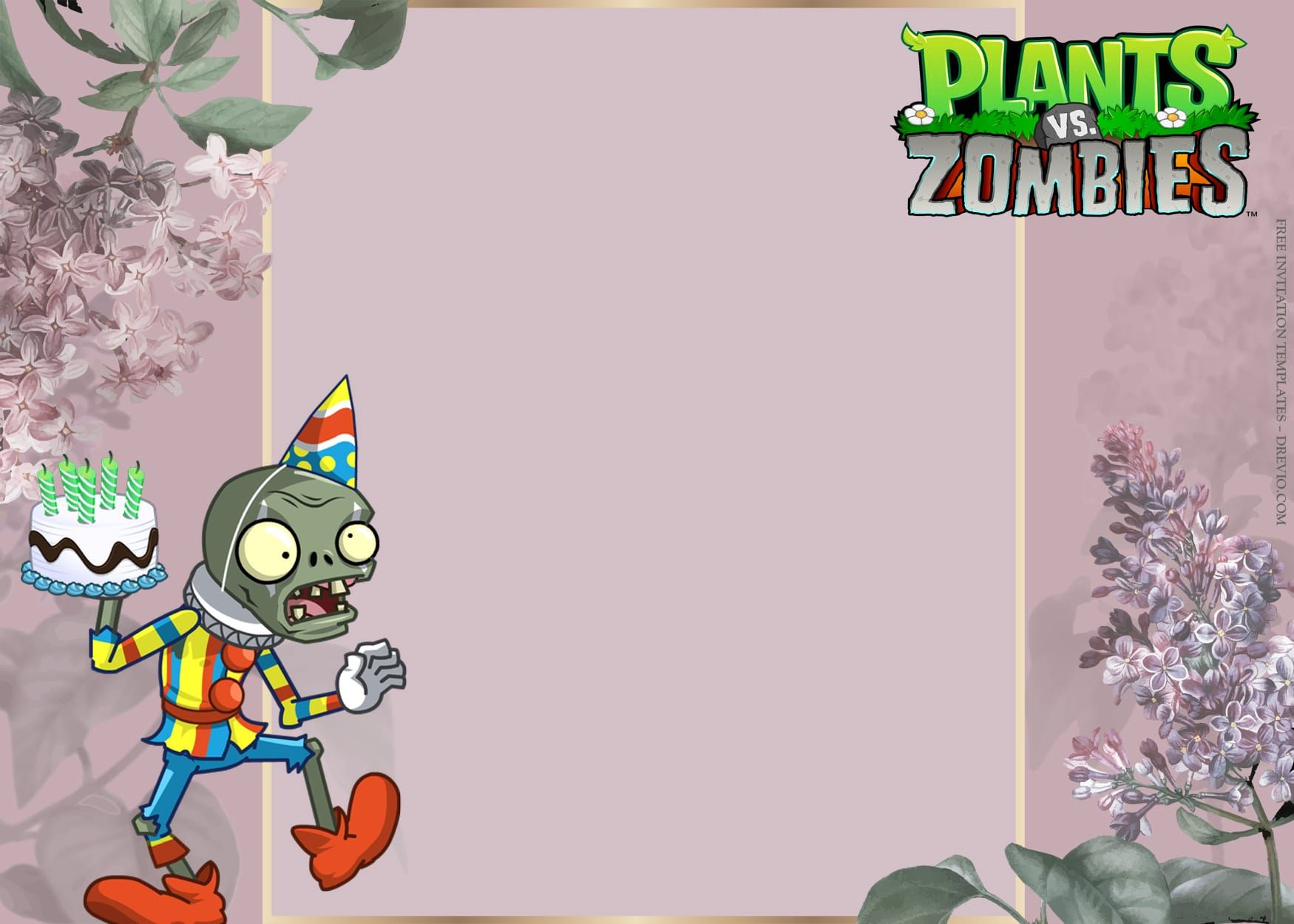 10+ Plants Vs Zombies Roll Out Birthday Invitation Templates intended for Plants Vs Zombies Free Printable Invitations