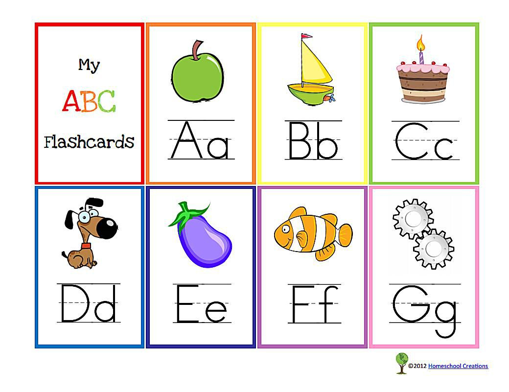 10 Sets Of Free, Printable Alphabet Flashcards for Free Printable Abc Flashcards With Pictures