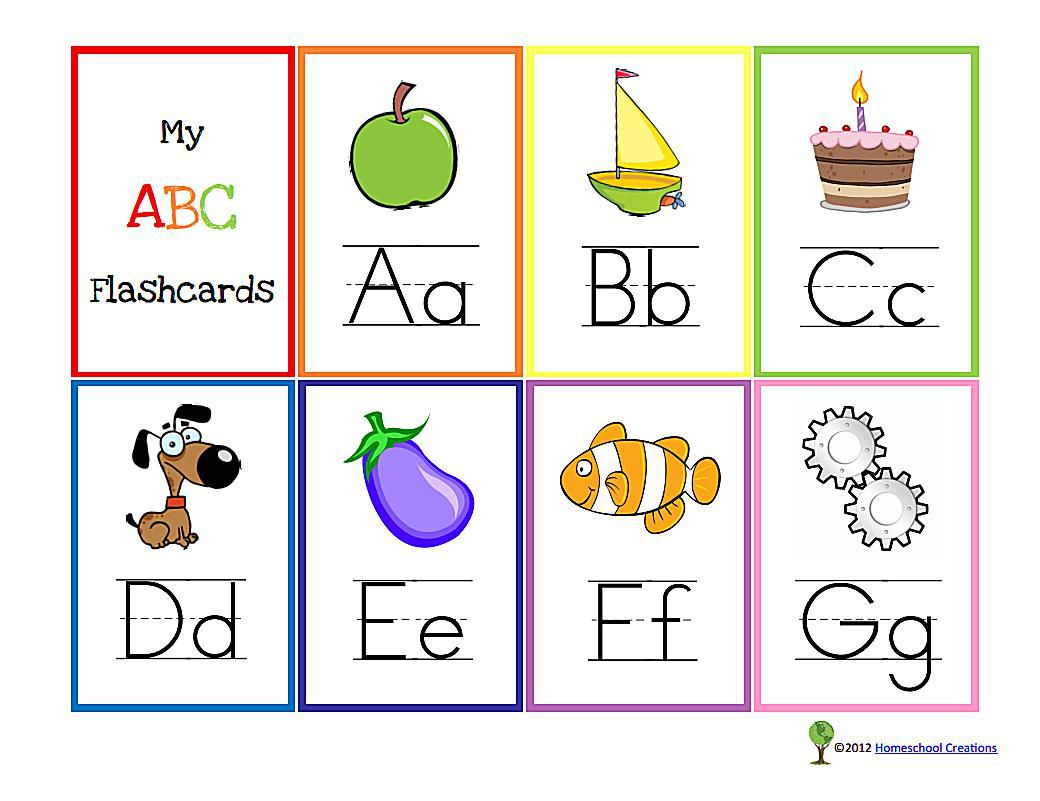 10 Sets Of Free, Printable Alphabet Flashcards throughout Free Printable Alphabet Cards With Pictures