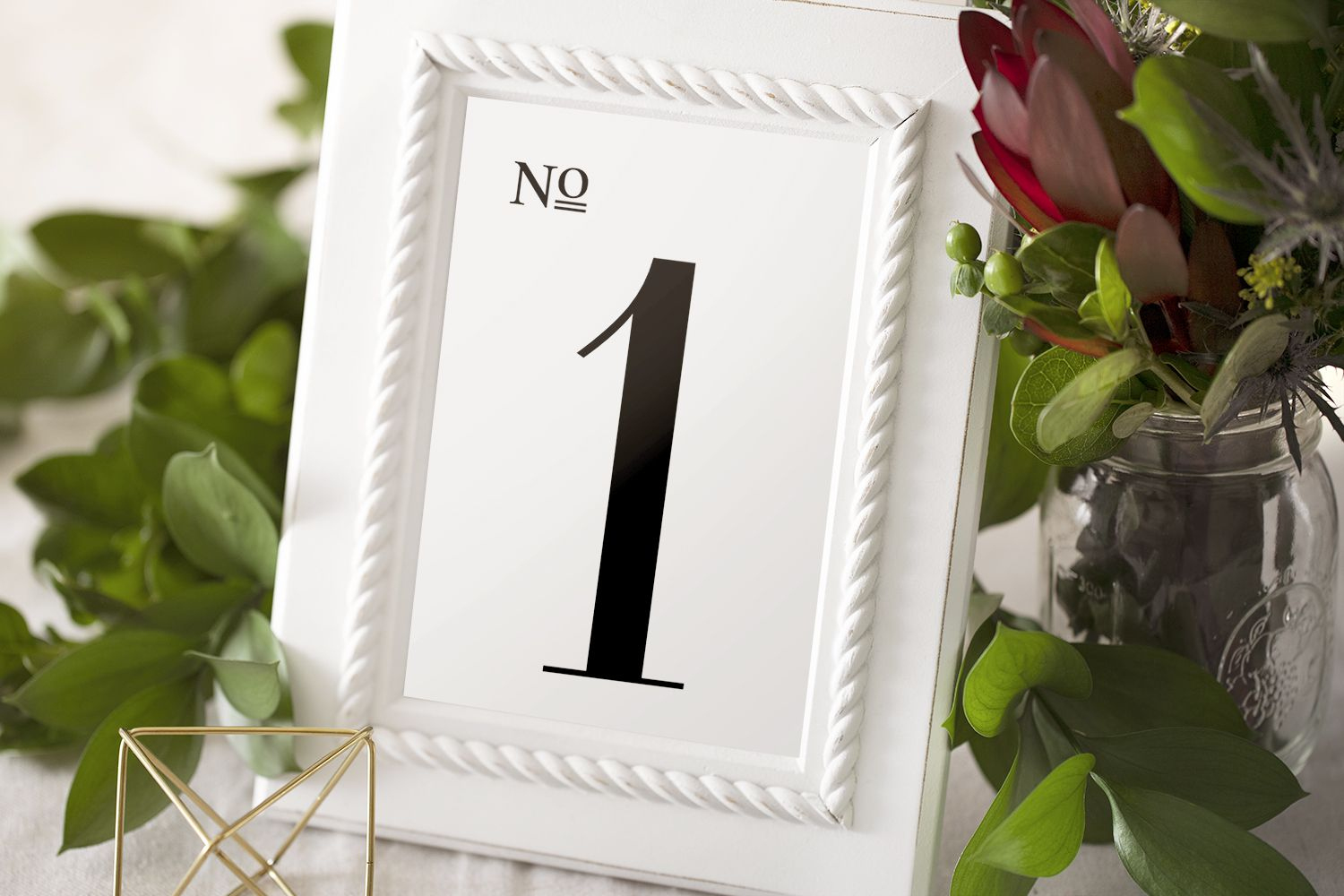 10 Sets Of Free, Printable Wedding Table Numbers intended for Free Printable Table Numbers