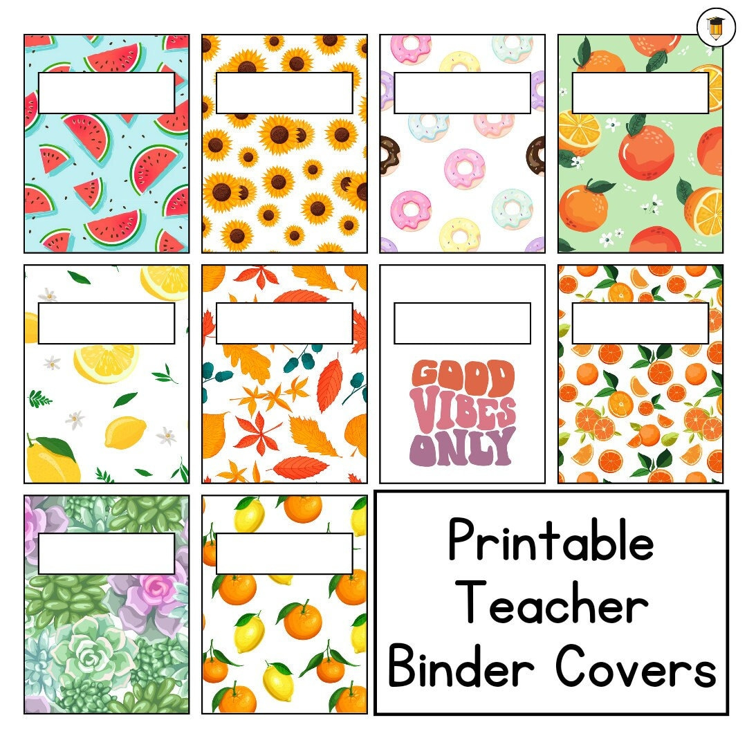 10 Teacher Binder Cover Binder Cover For Teachers Back To School within Free Printable Teacher Binder Covers