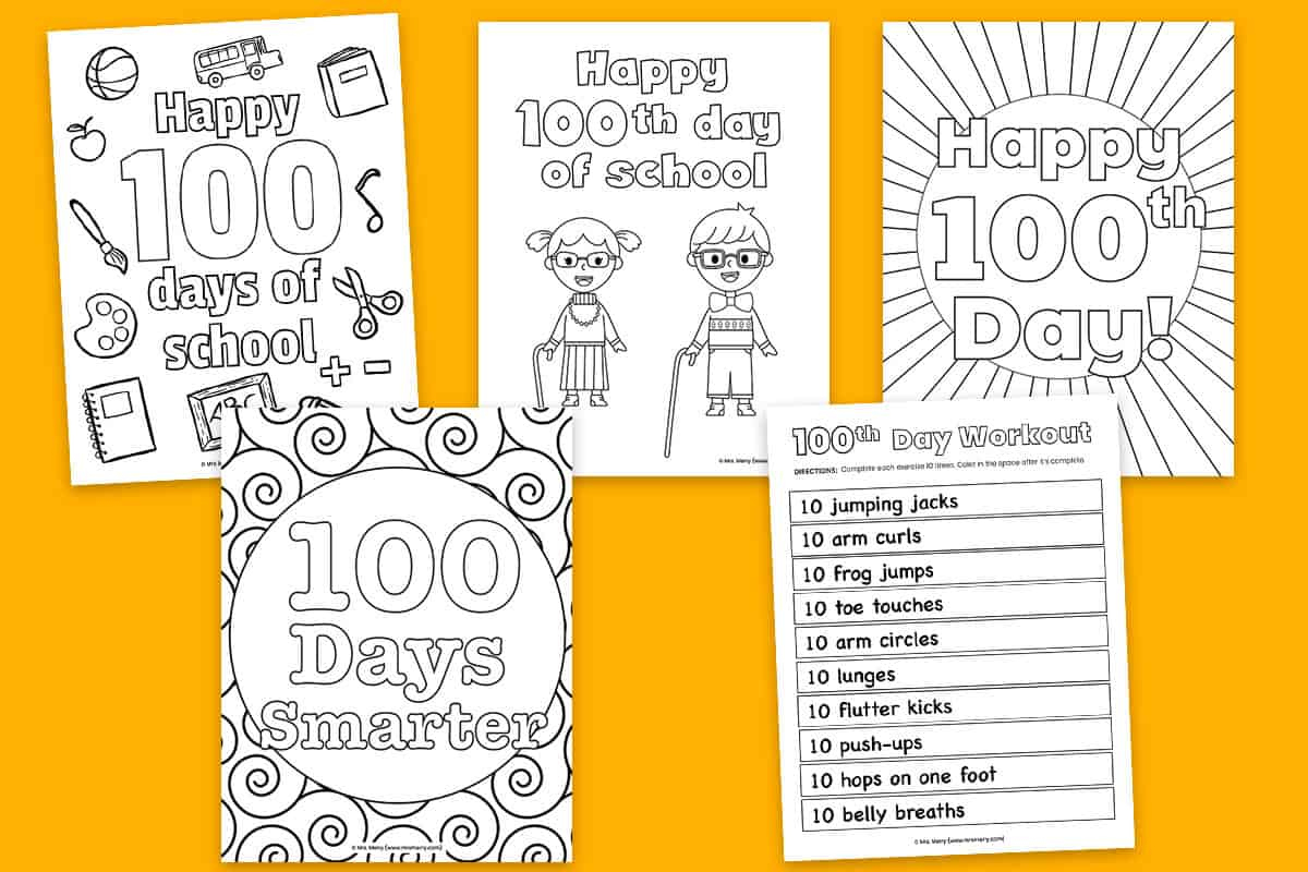 100 Days Of School Activities &amp;amp; Coloring Pages | Free Printables inside 100 Days Of School Free Printables