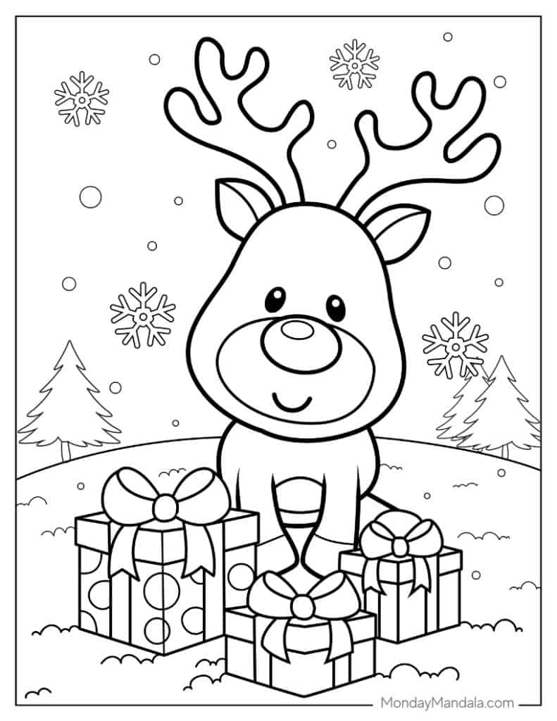 1,000 Christmas Coloring Pages (Free Pdf Printables) intended for Free Printable Holiday Coloring Pages