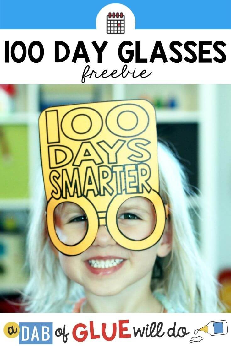 100Th Day Of School Glasses - with regard to 100Th Day Of School Printable Glasses Free
