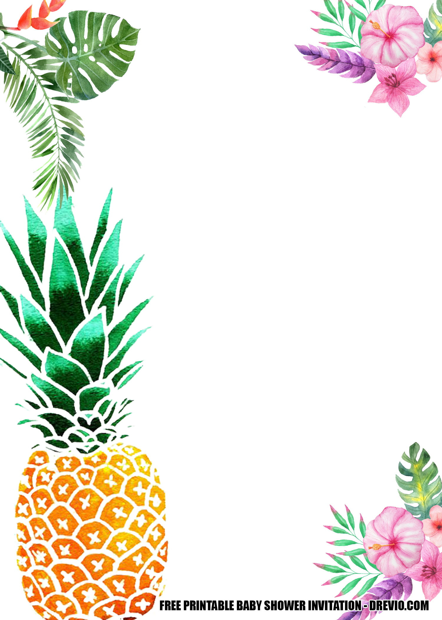 11 Free Hawaiian Pineapple Invitation Templates | Download throughout Free Printable Pineapple Invitations