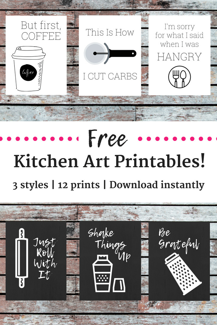 12 Free Kitchen Printables! - Snacking In Sneakers inside Free Funny Kitchen Printables