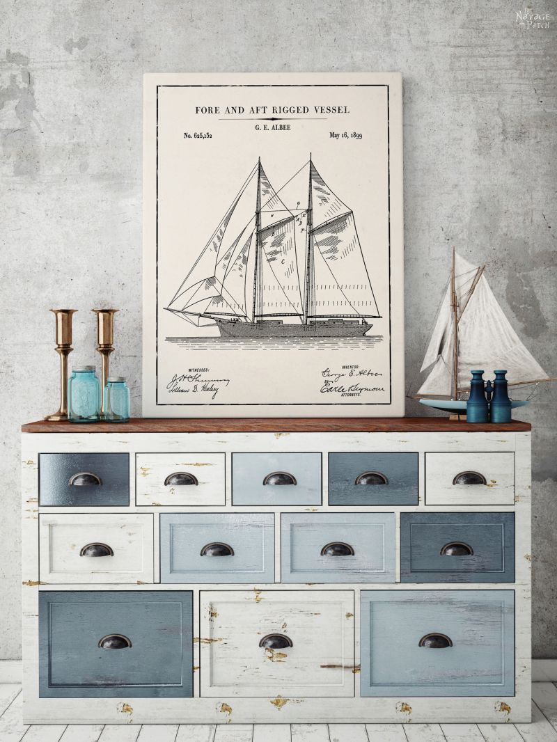 12 Free Nautical Wall Art Printables/Vintage Patent Art - The pertaining to Free Nautical Printables