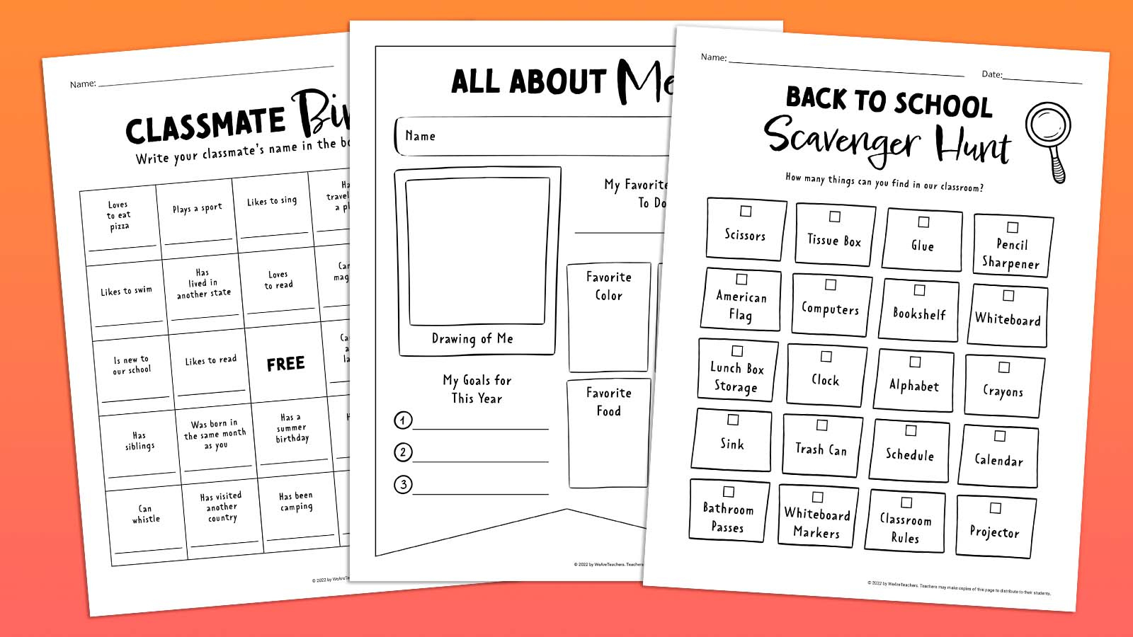 12 Fun First-Day-Of-School Worksheets (Free Printables) with Free Printable Classroom Worksheets