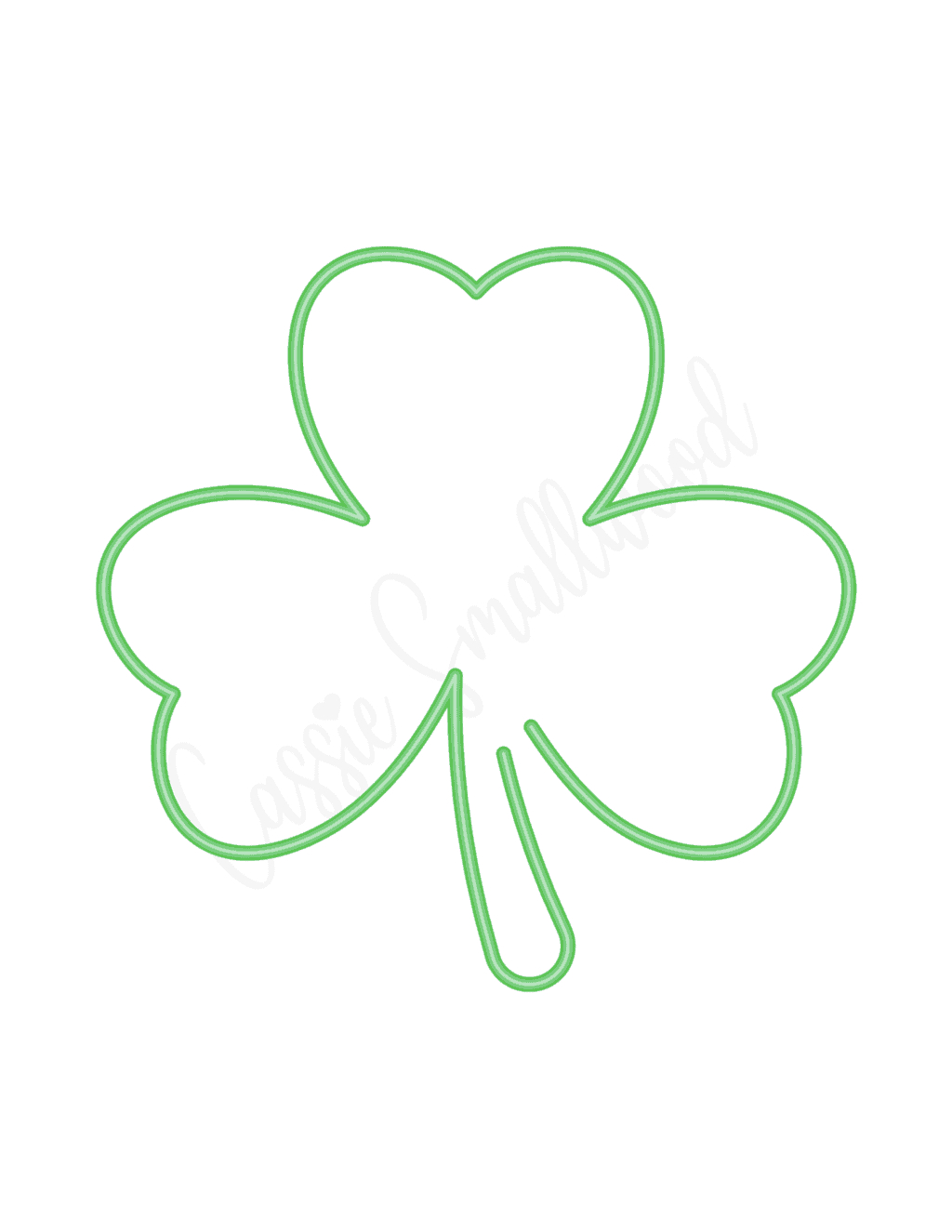 12 Unique Shamrock Templates (Free Printable) - Cassie Smallwood for Free Printable Shamrocks