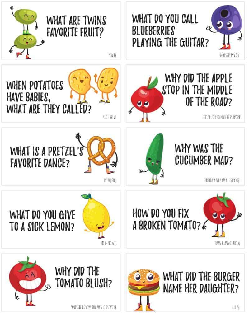 125+ Funny Food Jokes To Print And Share! | Skip To My Lou intended for Free Printable Jokes For Adults