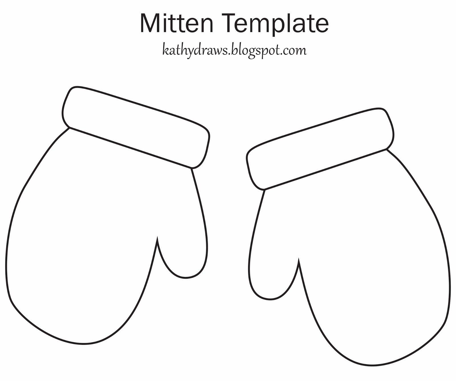 13 Awesome Mitten Template For Writing Images | Mittens Template within Free Mitten Template Printable