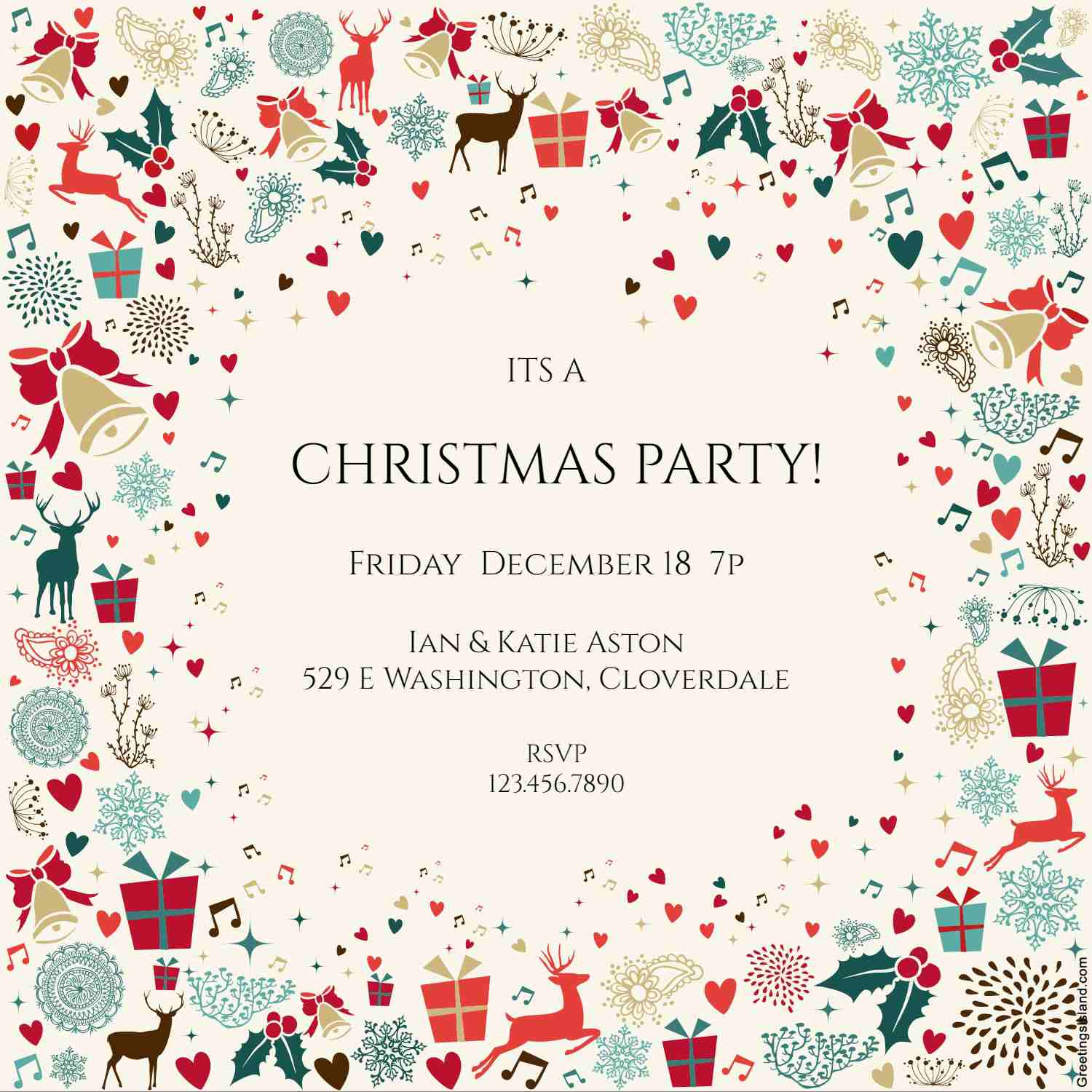 13 Free Christmas Party Invitations That You Can Print within Free Printable Christmas Invitations