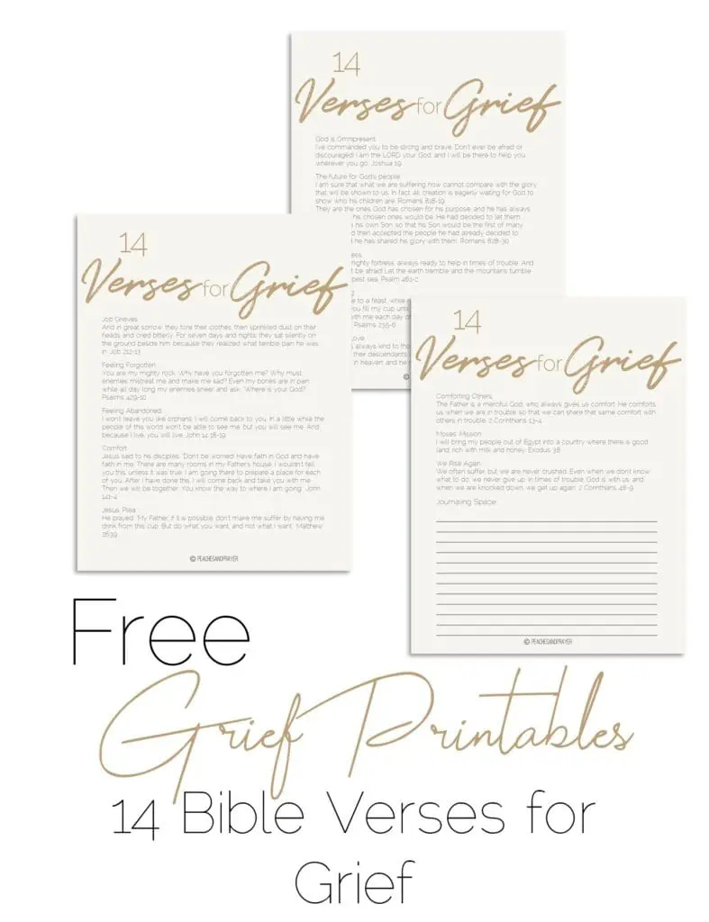 14 Verses For Grief {Free Printable} - Peaches &amp;amp; Prayer with regard to Free Printable Sympathy Verses