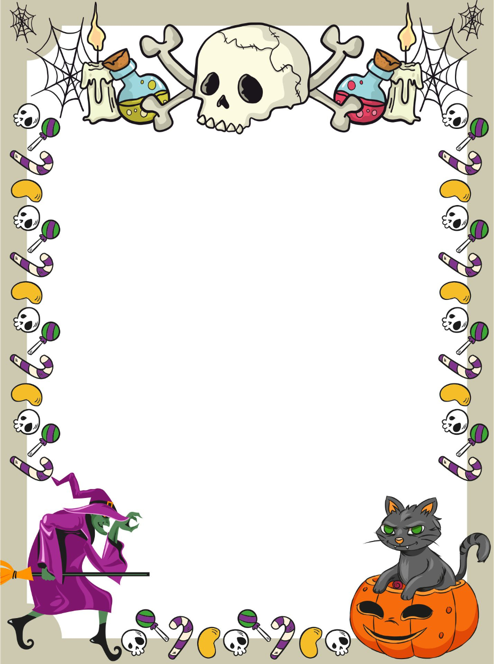 15 Best Halloween Free Printable Page Borders Pdf For Free At for Free Printable Halloween Clipart Border