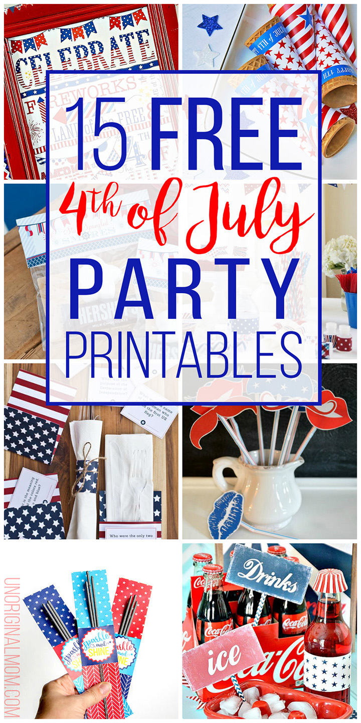 15 Free 4Th Of July Party Printables - Unoriginal Mom throughout Free Printable 4Th Of July Pictures