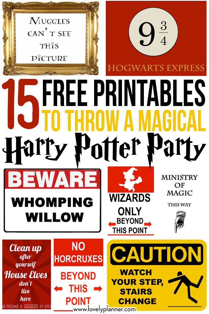 15 Free Harry Potter Party Printables - Part 1 | Harry Potter regarding Free Printable Harry Potter Pictures