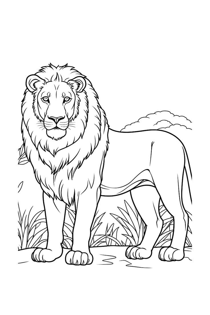 15 Safari Animal Kids Coloring Pages Safari Coloring Book For Kids with regard to Free Printable Picture Of A Lion