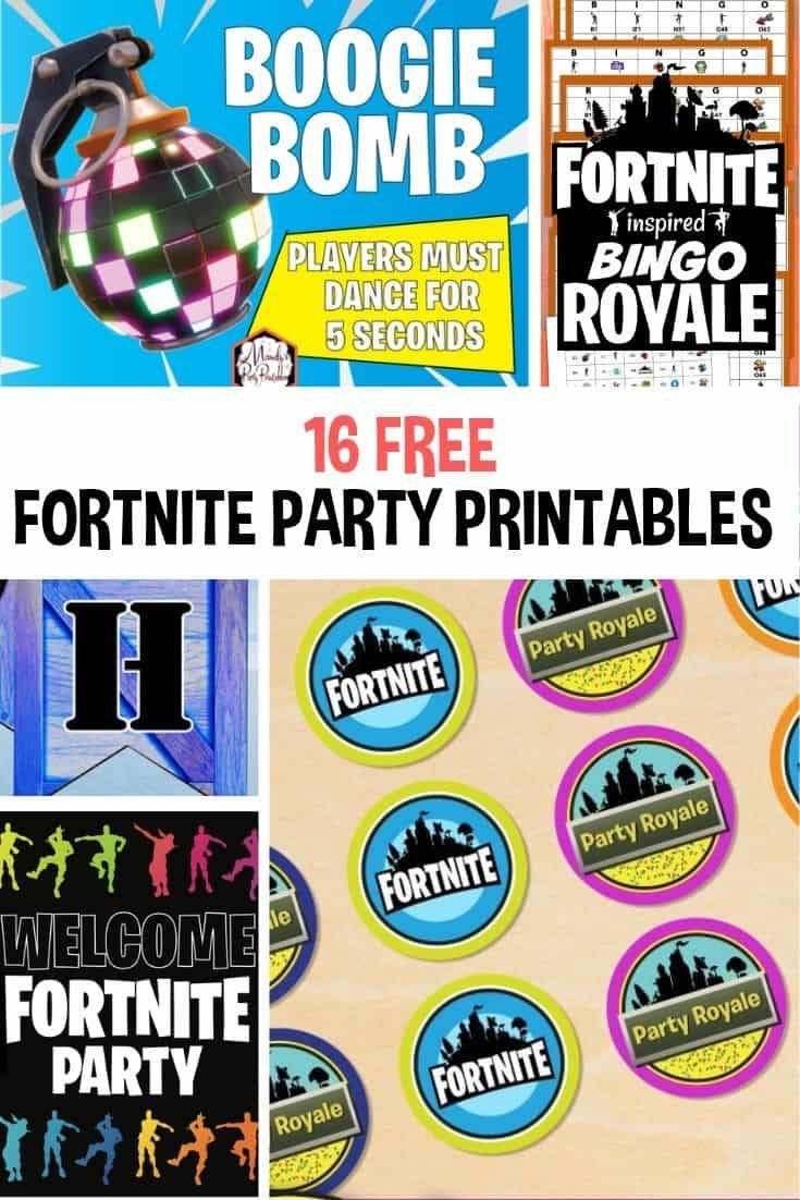 16 Free Fortnite Party Printables inside Fortnite Free Printables