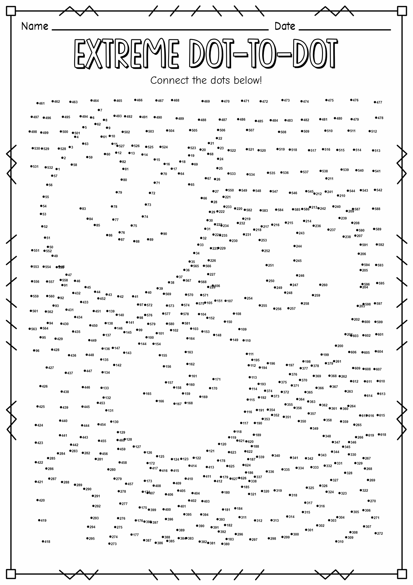 16 Hard Dot To Dot Worksheets - Free Pdf At Worksheeto throughout Free Printable Extreme Dot To Dot