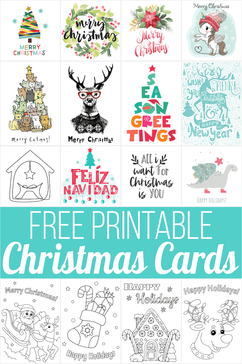 160 Free Printable Christmas Cards For 2024 for Free Printable Holiday Cards