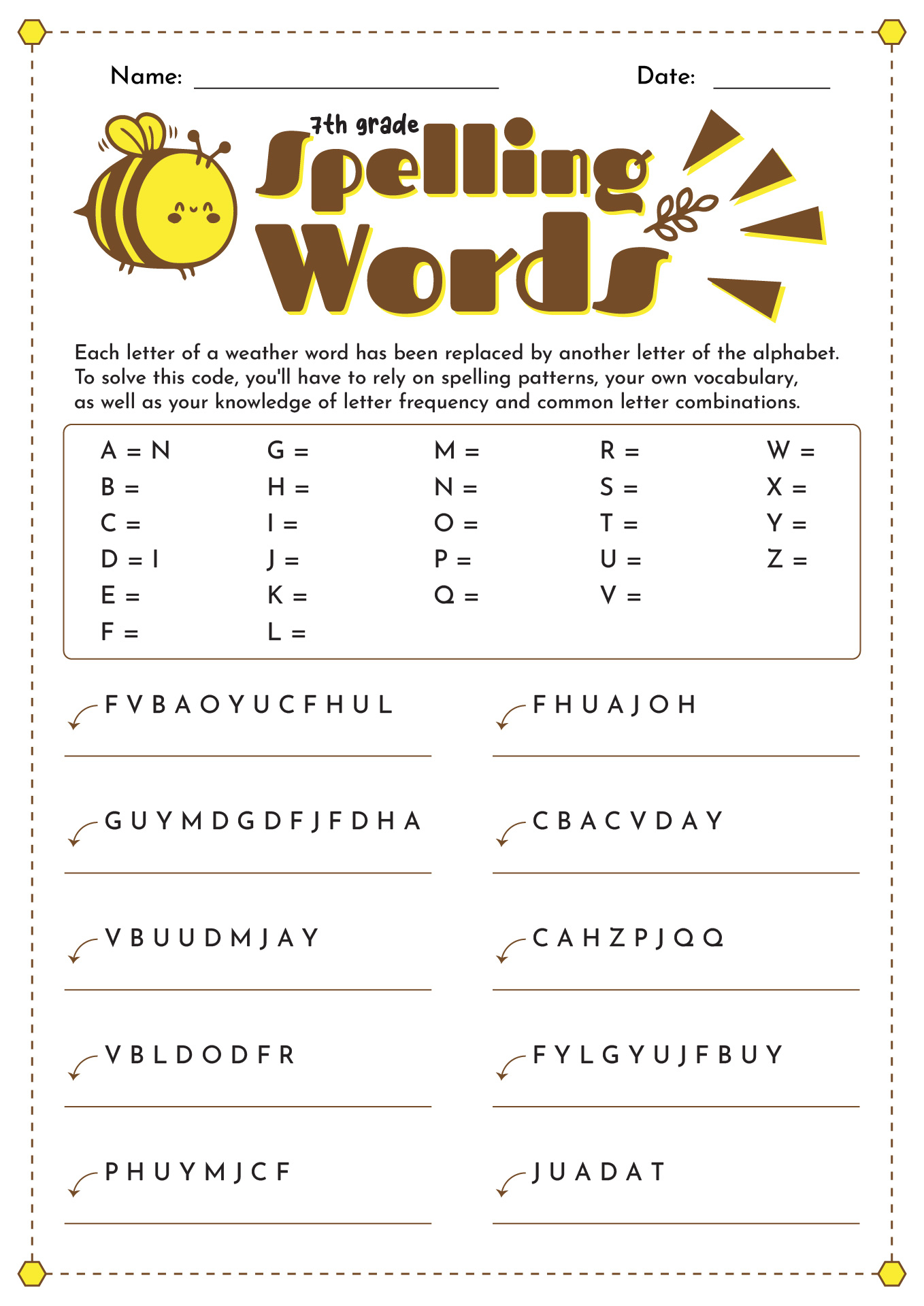 17 8Th Grade Spelling Worksheets - Free Pdf At Worksheeto in 7Th Grade Spelling Worksheets Free Printable