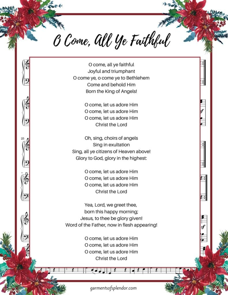 17 Beautiful Christmas Hymns To Uplift Your Soul (With Free within Free Printable Lyrics To Christian Songs