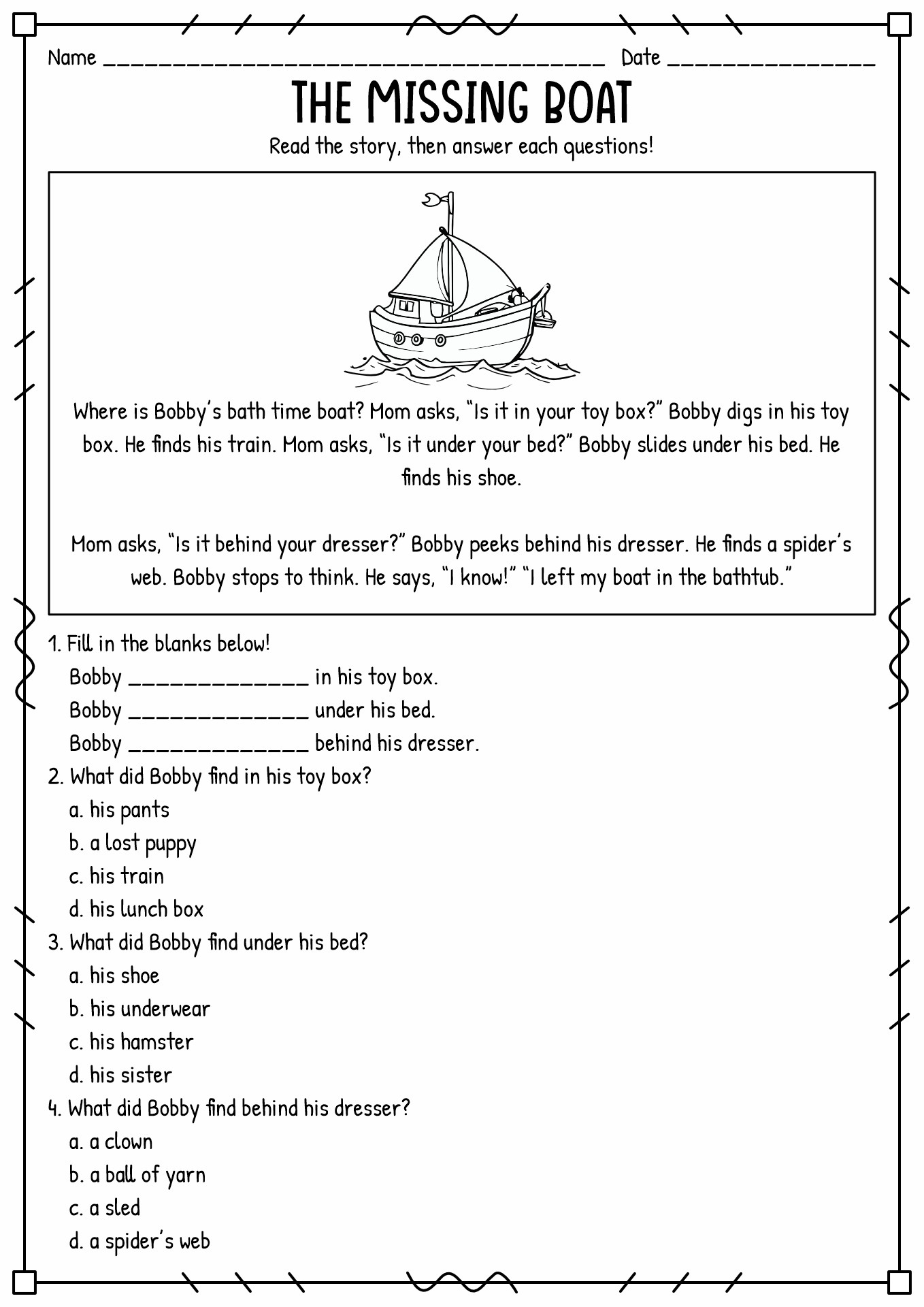 17 Second Grade Short Story Worksheet - Free Pdf At Worksheeto pertaining to Free Printable Short Stories for 2nd Graders