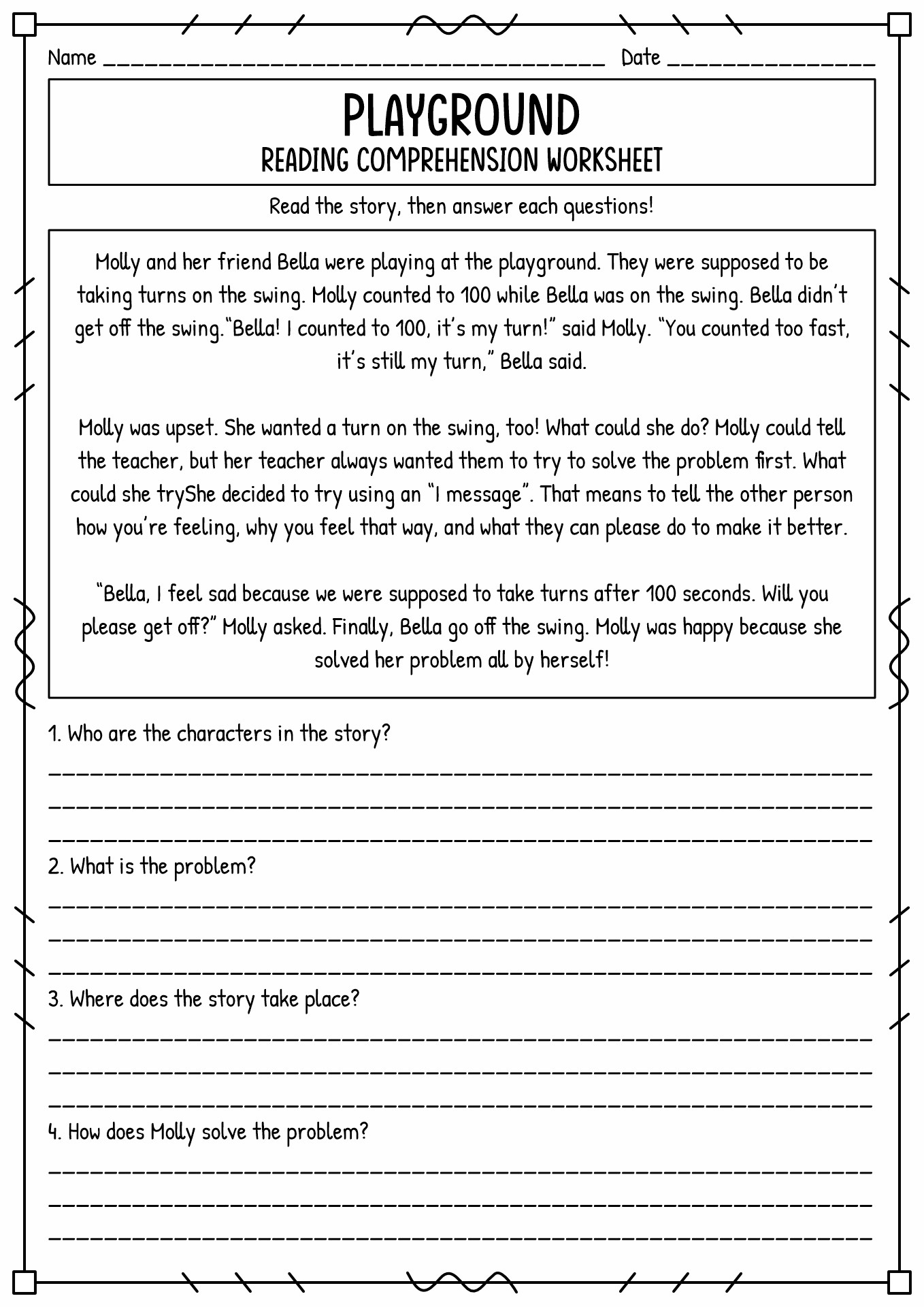 17 Second Grade Short Story Worksheet - Free Pdf At Worksheeto regarding Free Printable Short Stories for 2nd Graders