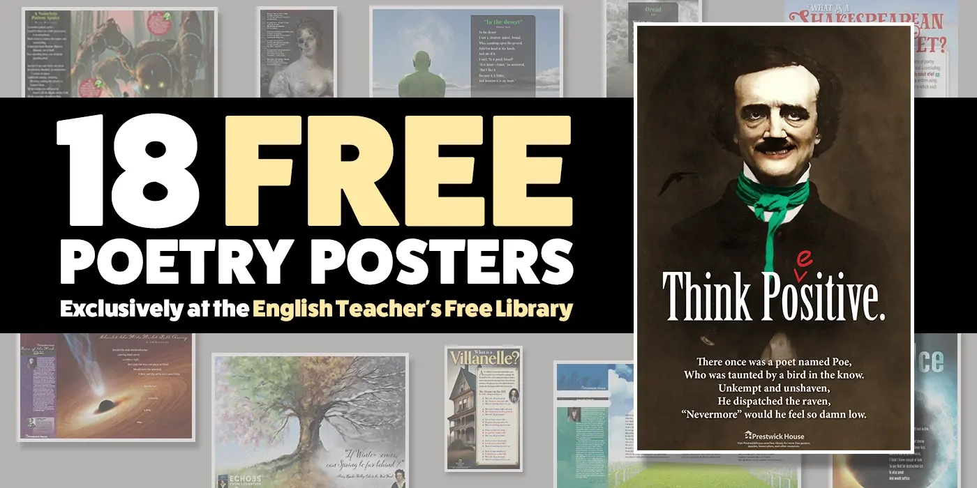 18 Printable Poetry Posters For The Classroom | Prestwick House with regard to Free Printable Poetry Posters