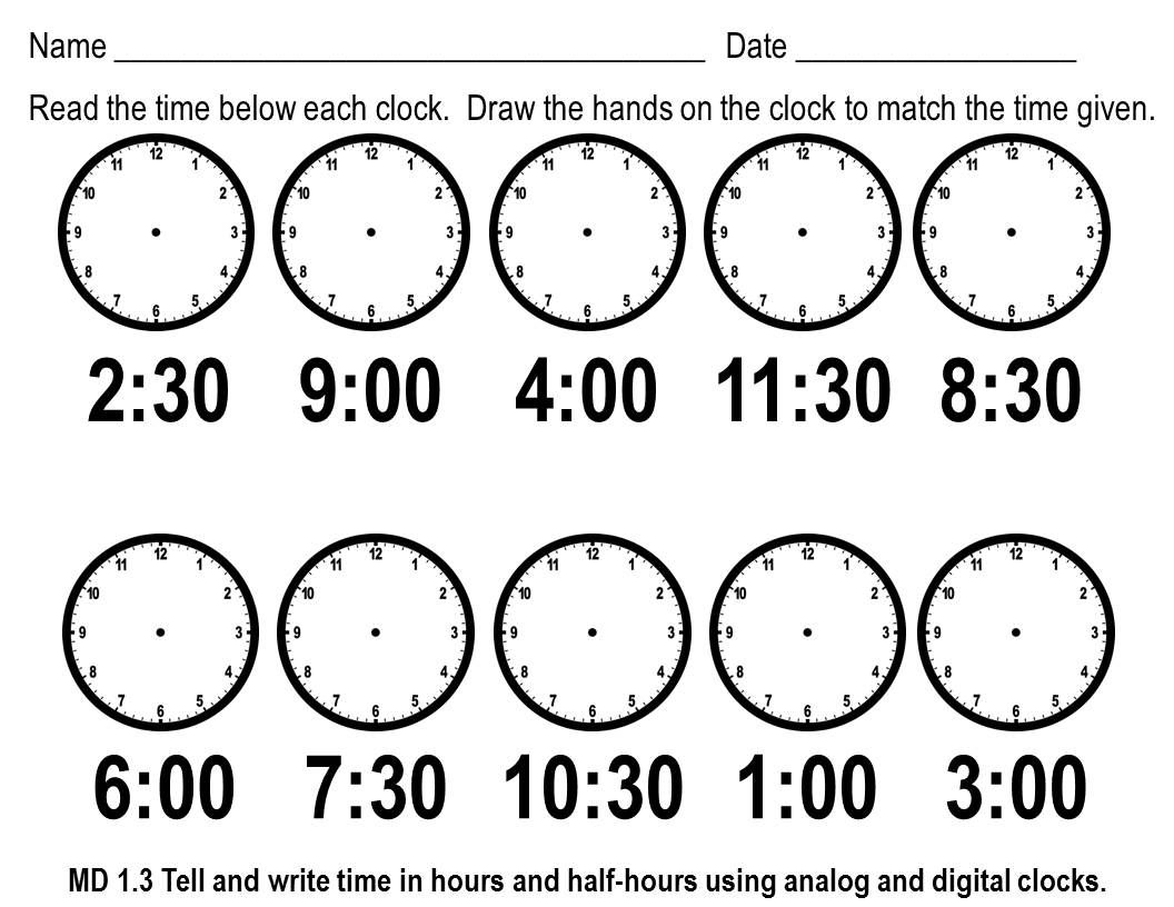 19 Best Images Of Telling Time Worksheets For First Grade with Free Printable Telling Time Worksheets For 1St Grade