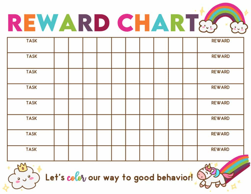 2 Free Reward Chart For Kids Printables - Freebie Finding Mom with Reward Charts for Toddlers Free Printable