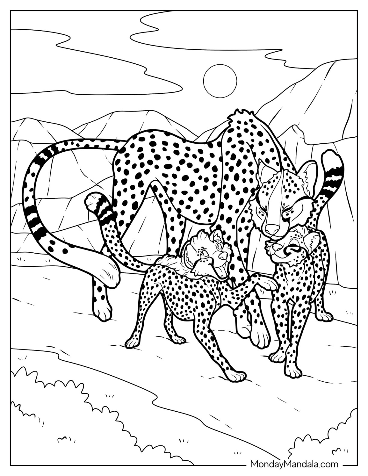 20 Cheetah Coloring Pages (Free Pdf Printables) pertaining to Free Printable Cheetah Pictures