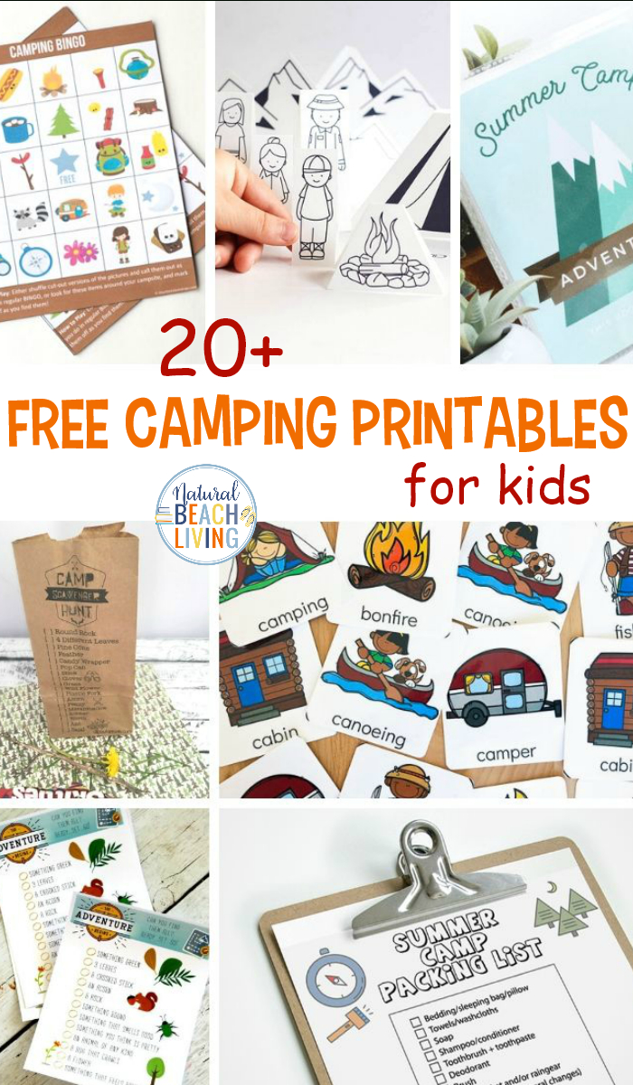 20+ Free Camping Printables For Kids - Natural Beach Living intended for Free Camping Printables