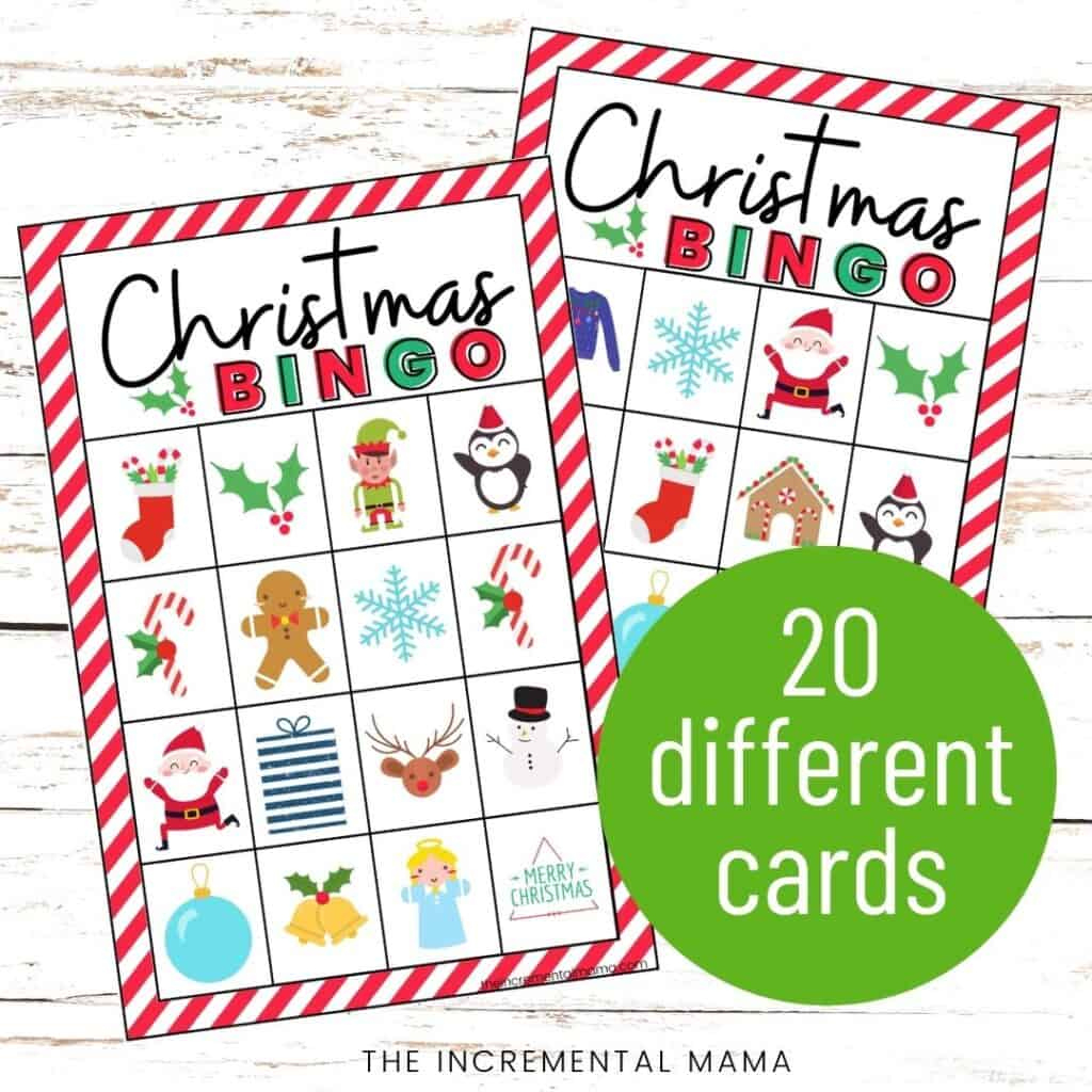 20 Free Printable Christmas Bingo Cards - The Incremental Mama inside 20 Free Printable Christmas Bingo Cards