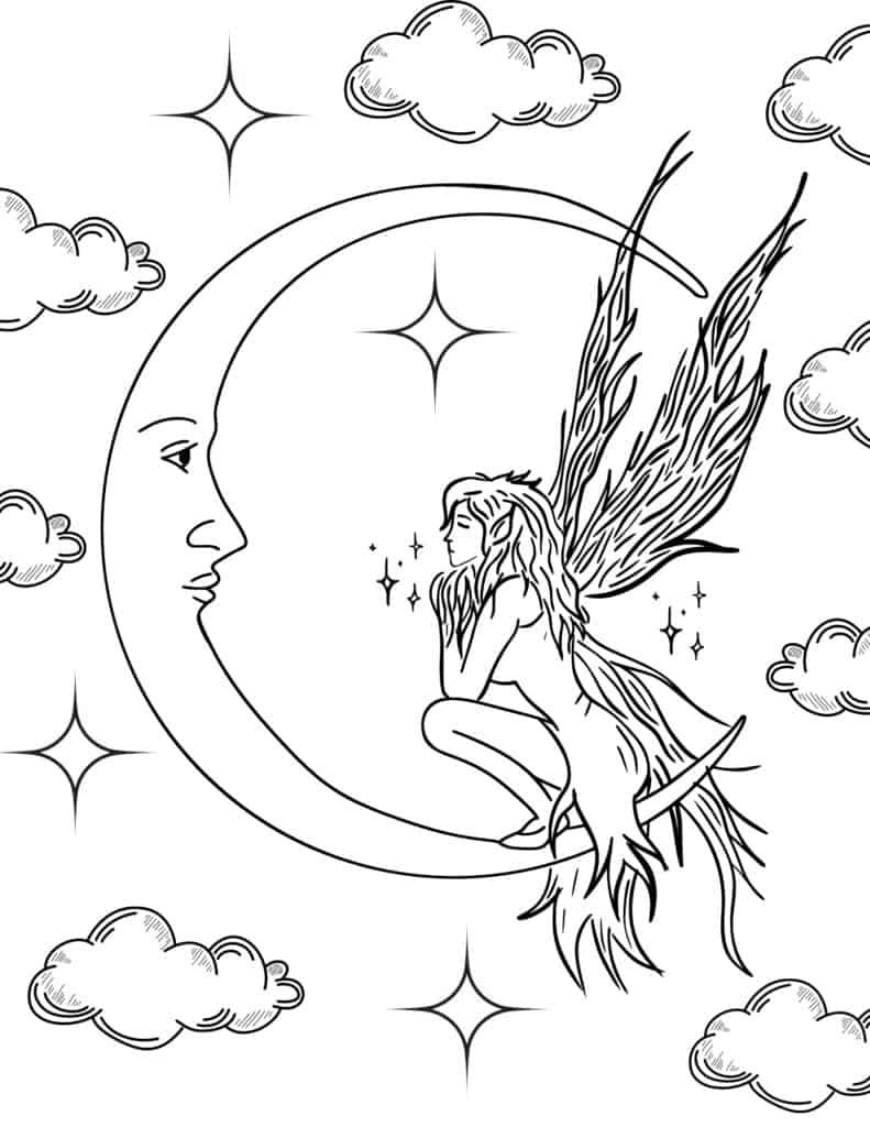 20 Free Printable Fairy Coloring Pages - Prudent Penny Pincher with Free Printable Coloring Pages Fairies Adults