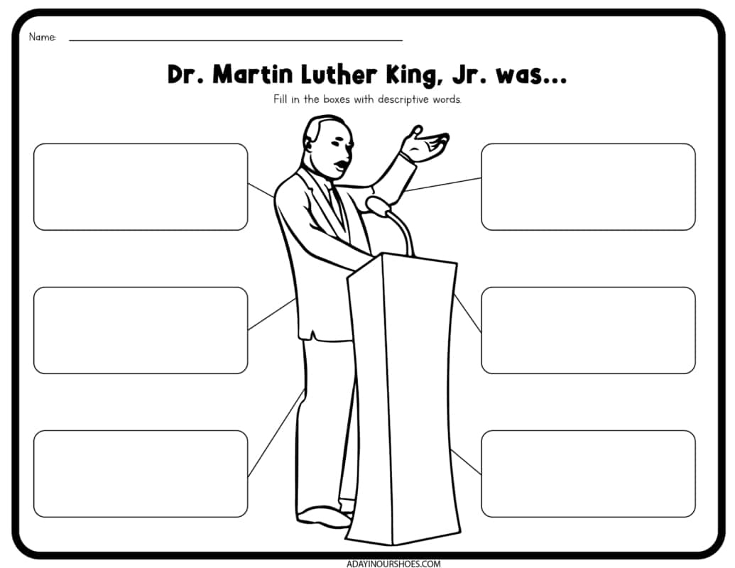 20 Free Printable Mlk Activities For Kids with regard to Free Printable Martin Luther King Jr Worksheets For Kindergarten