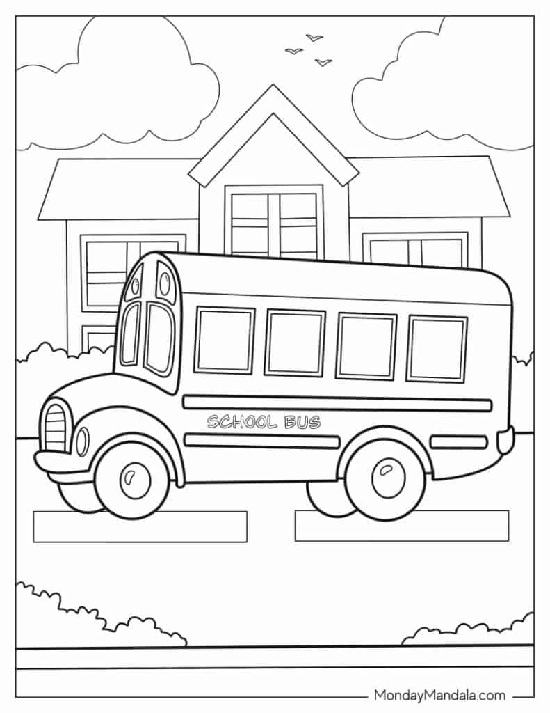 20 School Bus Coloring Pages (Free Pdf Printables) with regard to Free Printable School Bus Coloring Pages