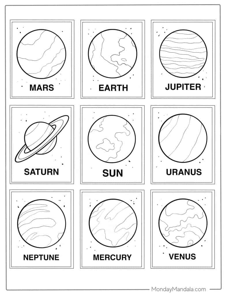 20 Solar System Coloring Pages (Free Pdf Printables) with regard to Free Printable Pictures of Planets