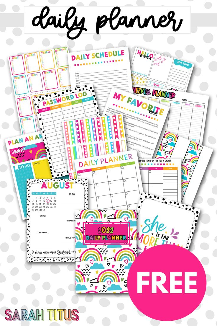 2024/2025 Christian Daily Planner {500+ Pages} | Happy Planner for Free Printable Daily Planner 2025